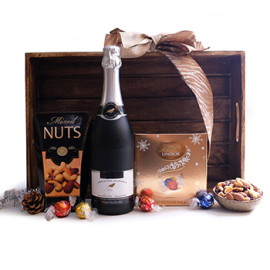 Non-Alchoholic Cider, Chocolates and Nuts