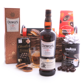 Dewars Sweets and Coffee Gift Basket