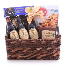 European Dark Beer and Cheese Basket