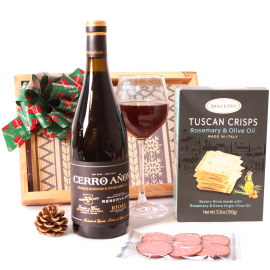 Festive Red Wine and Savory Delights