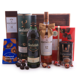 Glenfiddich and Macallan Sweet Basket