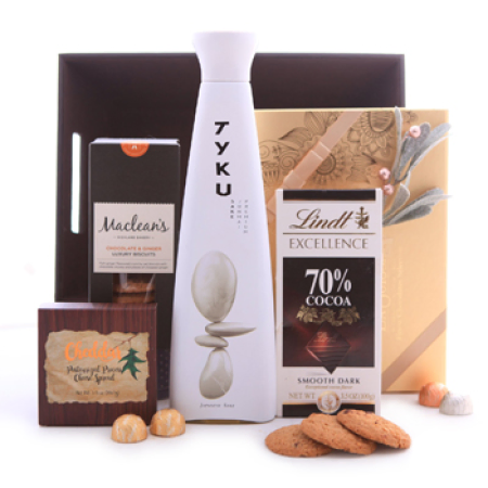 Sake and Sweet Treats Basket