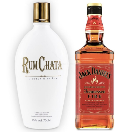 The RumChata and Jack Daniels Tennessee Fire Set