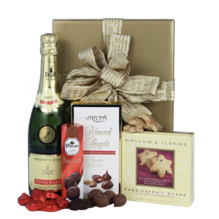 Elegant French Champagne and Chocolate Gift Box