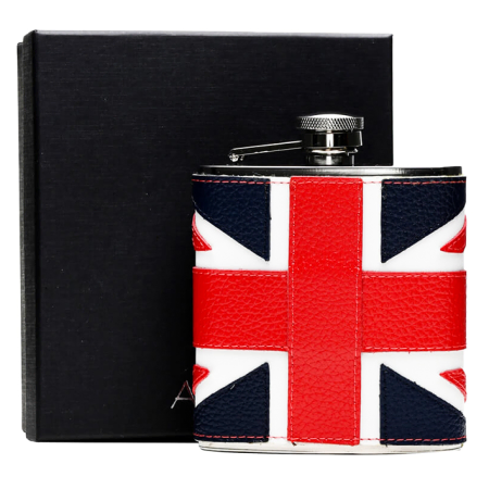 Stainless Steel Hip Flask With Union Flag